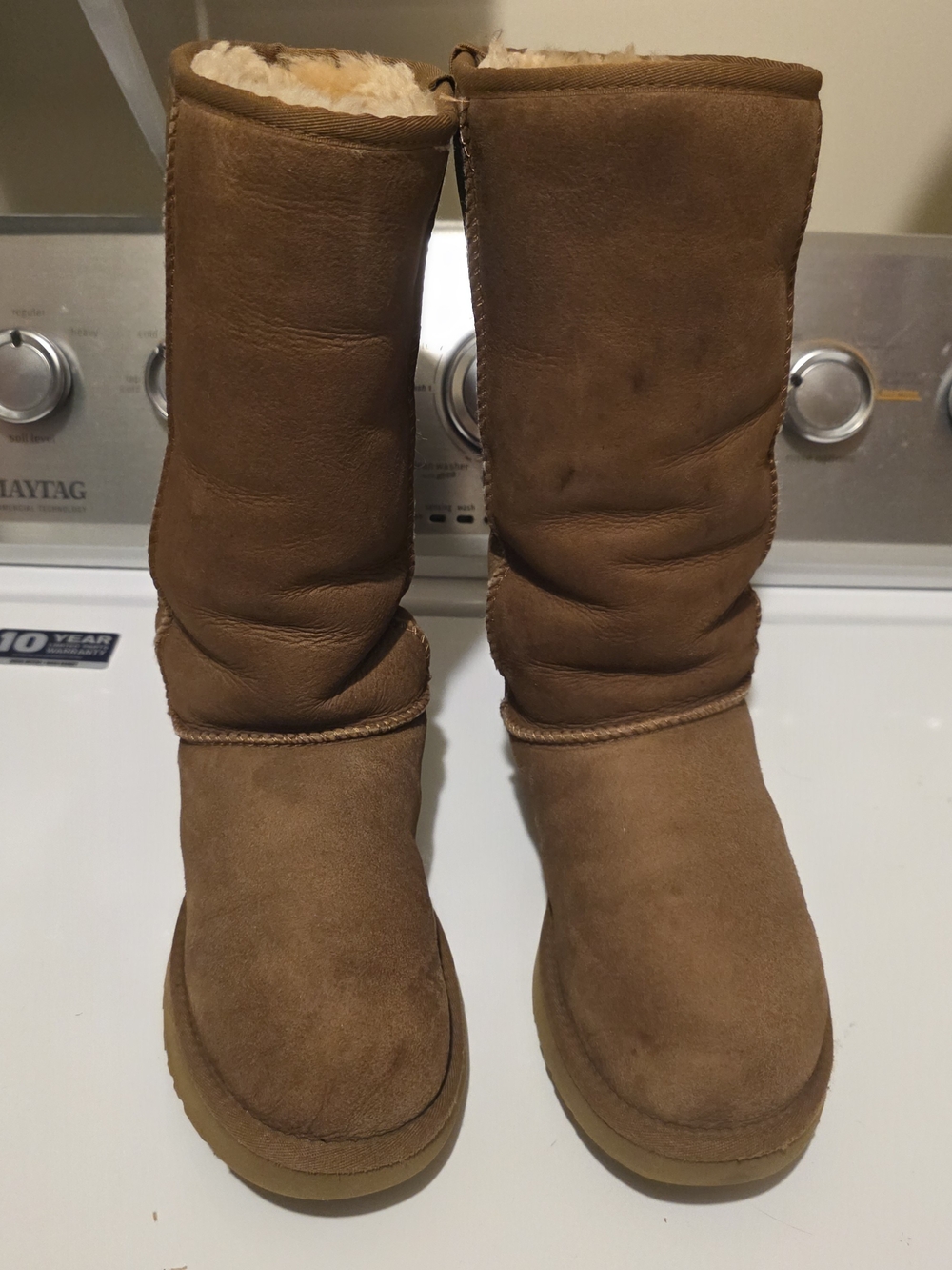 UGG Australia Classic Mid-Calf Shearling Suede Boots - Chestnut